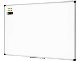 Magnetisch Whiteboard 120x90 cm Wit Aluminium Frame Gelakt Staal - 33% Korting