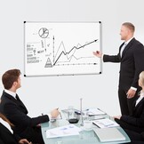 Magnetisch Whiteboard 120x90 cm Wit Aluminium Frame Gelakt Staal - 33% Korting