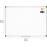Magnetisch Whiteboard 120x90 cm Wit Aluminium Frame Gelakt Staal - 33% Korting