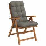 vidaXL Hoogrug Kussens VIANEN - 4 Stuks - 100% Polyester Grijs (34% Korting!)