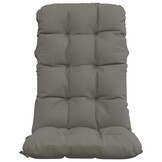 vidaXL Hoogrug Kussens VIANEN - 4 Stuks - 100% Polyester Grijs (34% Korting!)
