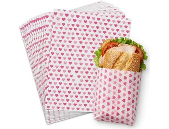 Vetvrij Inpakpapier Rood Hartjesmotief (50 stuks) - 48% Korting!