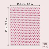 Vetvrij Inpakpapier Rood Hartjesmotief (50 stuks) - 48% Korting!