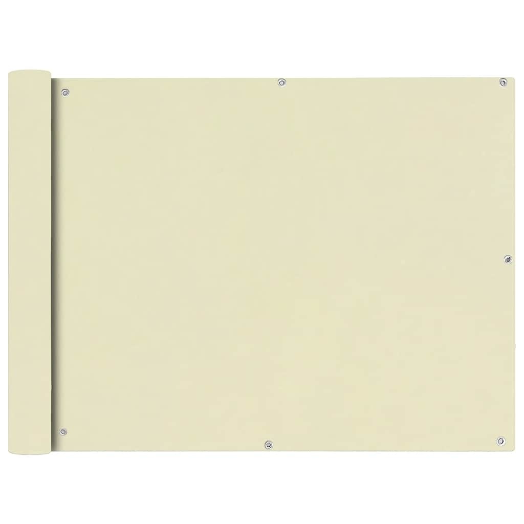 vidaXL Balkonscherm Oxford 90x600 cm Crème - 32% Korting
