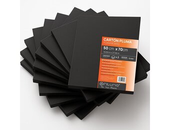Zwarte Schuimplaat 50x70 cm (2 stuks) - Licht & Stevig Foamboard