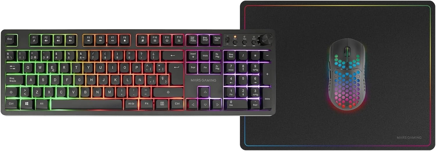 Draadloze Gaming Toetsenbord & Muis Set met RGB - Spaans QWERTY