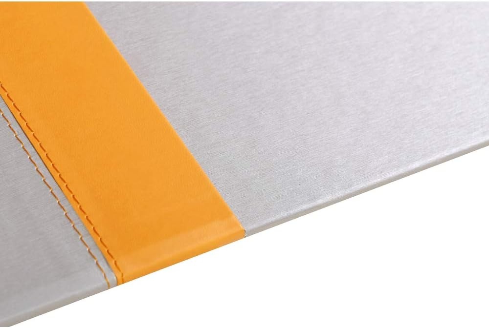 Harde Bureaumat Oranje 60x40 cm | Imitatieleer | Zadelstiksel | 49% Korting