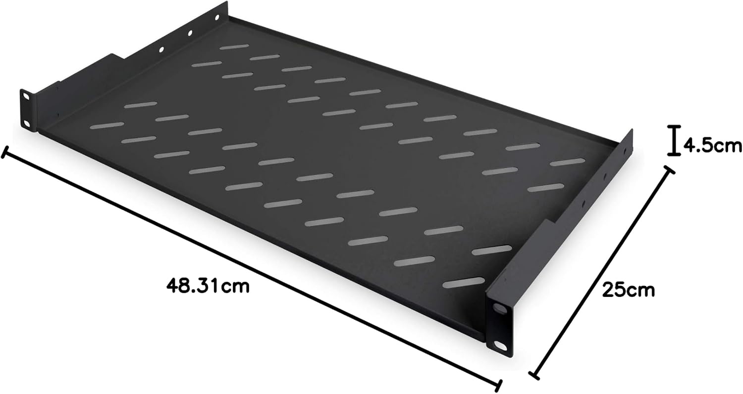 Legbord 1U 19-inch Serverkast - Geperforeerd & Zwart (31% Korting)