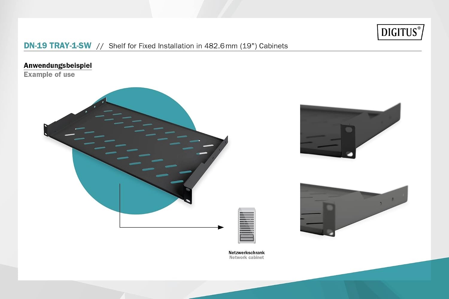 Legbord 1U 19-inch Serverkast - Geperforeerd & Zwart (31% Korting)