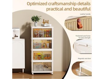 4x Lichtgrijze Opbergboxen 47L met Wielen & Deksel - 32% Korting