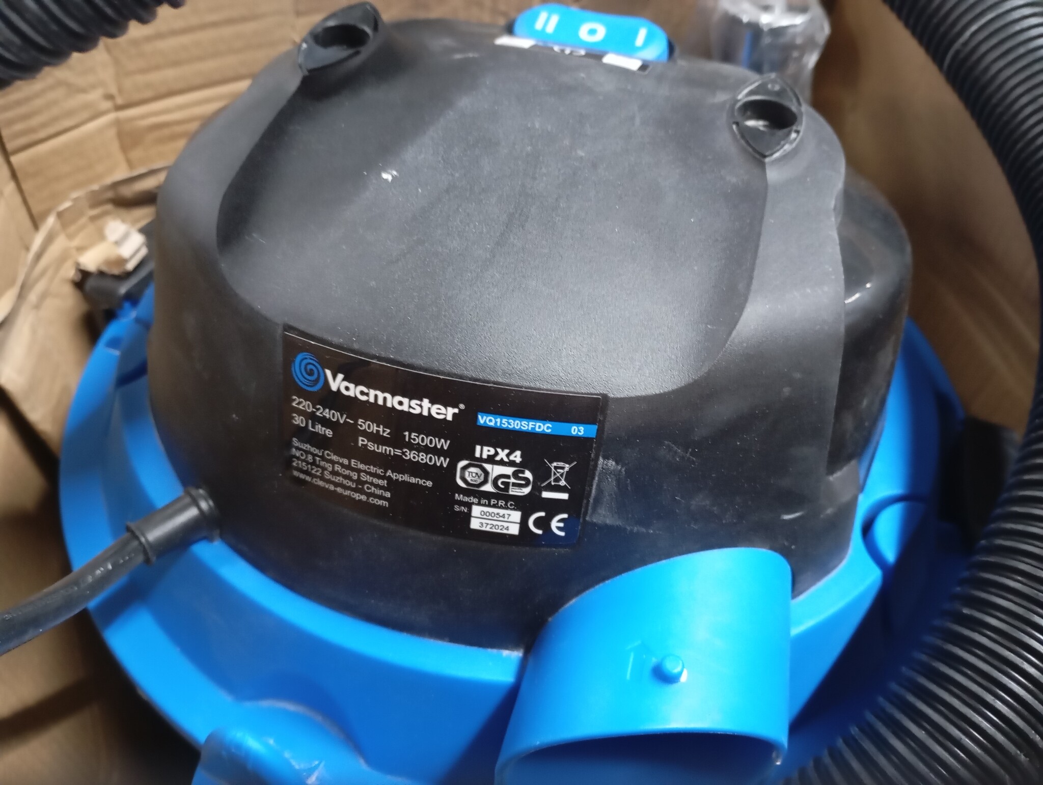 Industriële Nat-Droogzuiger 1500W 30L RVS - 54% Korting!