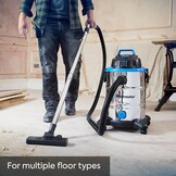 Industriële Nat-Droogzuiger 1500W 30L RVS - 54% Korting!