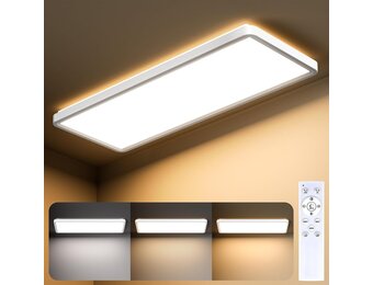 LED Plafondlamp 100x25 cm Wit 32W | 33% Korting | Dimbare Kleurtemperatuur