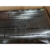 vidaXL Tuinpoort 85 x 120 cm Roestvrij staal zilver Vergrendelbaar
