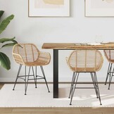 Eetkamerstoelen Riet & IJzer Naturel (2 stuks) - 59% Korting!