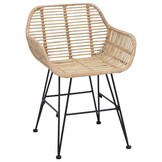 Eetkamerstoelen Riet & IJzer Naturel (2 stuks) - 59% Korting!