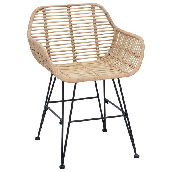 Eetkamerstoelen Riet & IJzer Naturel (2 stuks) - 59% Korting!