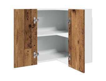Hoekkast Lyon 57x57x60 cm Bewerkt Hout - Oud Houtkleurig (40% Korting)