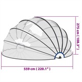 Zwembadkoepel 559x275 cm - 35% Korting