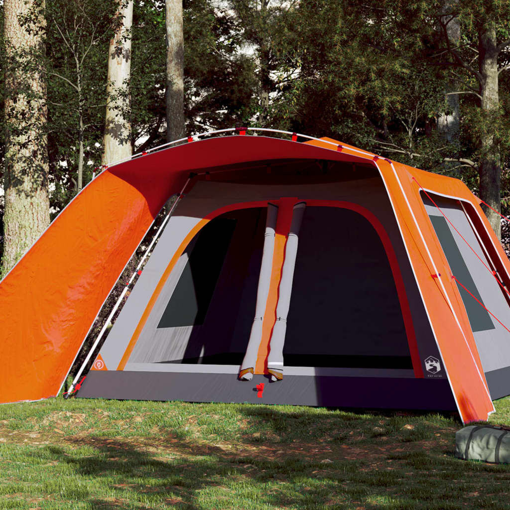VidaXL 9-persoons Partytent Luifel Snelontgrendeling - Grijs/Oranje (34% Korting)