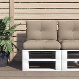Palletkussens Set 2 stuks Taupe - 33% Korting