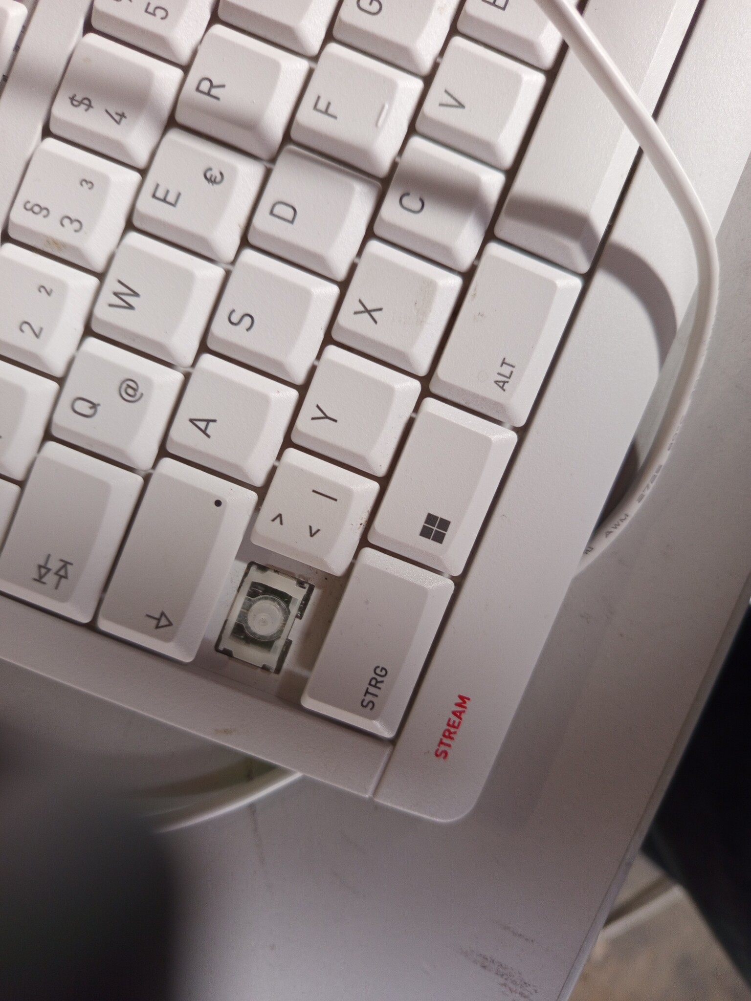 CHERRY STREAM Toetsenbord QWERTZ Wit-Grijs - 56% Korting