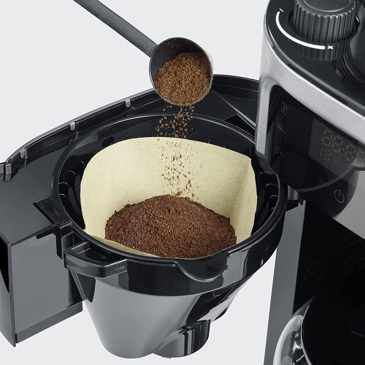 Severin KA 4813 Koffiezetapparaat met Bonenmaler - Zwart/RVS - 35% Korting