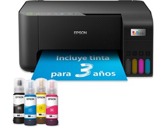 Epson EcoTank ET-2862 multifunctionele printer A4, navulbare tanks, hoge capaciteit, 4 flessen inbegrepen, komt overeen met 3600 pagina's B/N 6500 pagina's kleur