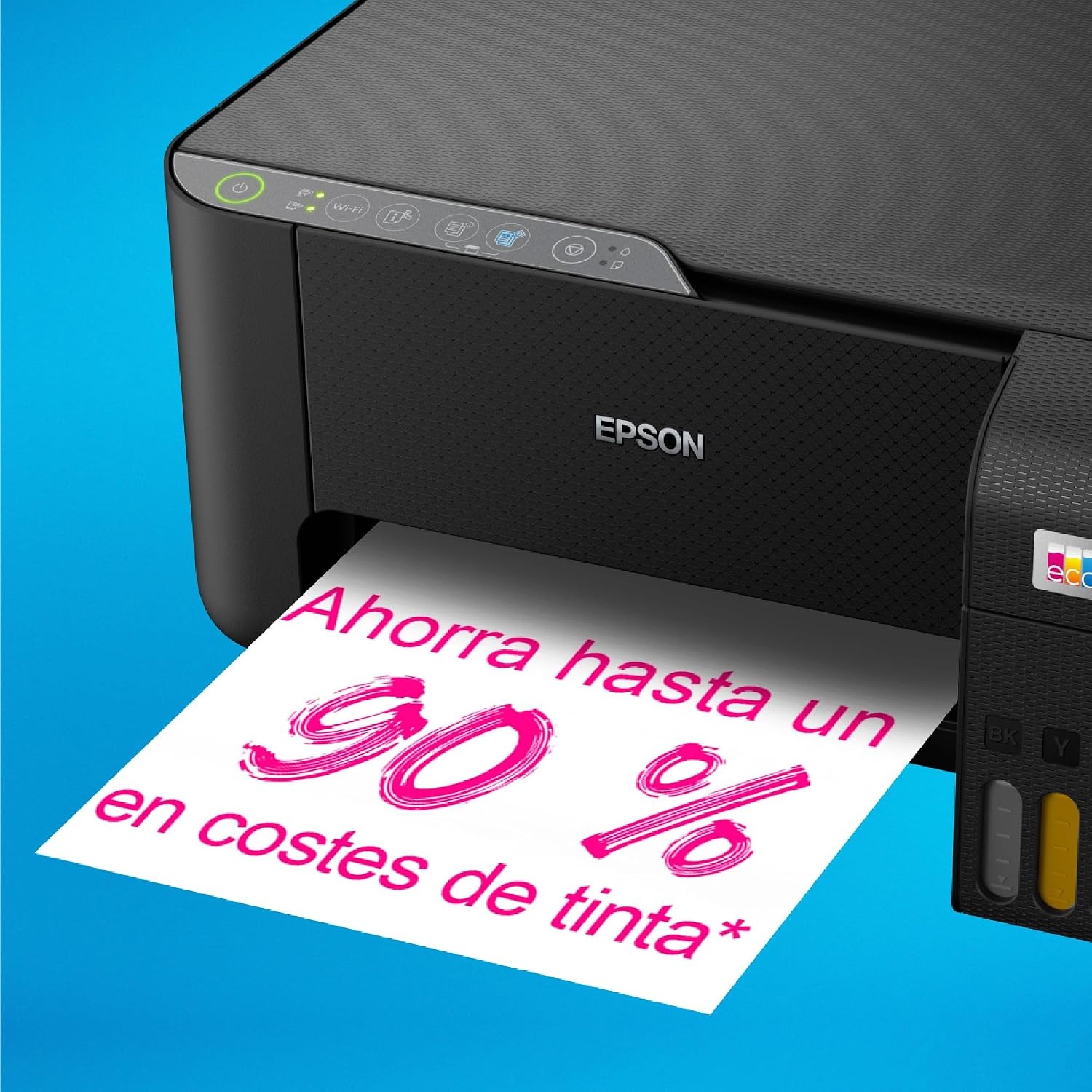 Epson EcoTank ET-2862 multifunctionele printer A4, navulbare tanks, hoge capaciteit, 4 flessen inbegrepen, komt overeen met 3600 pagina's B/N 6500 pagina's kleur