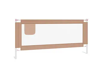 vidaXL Bedhekje peuter 200x25 cm stof taupe