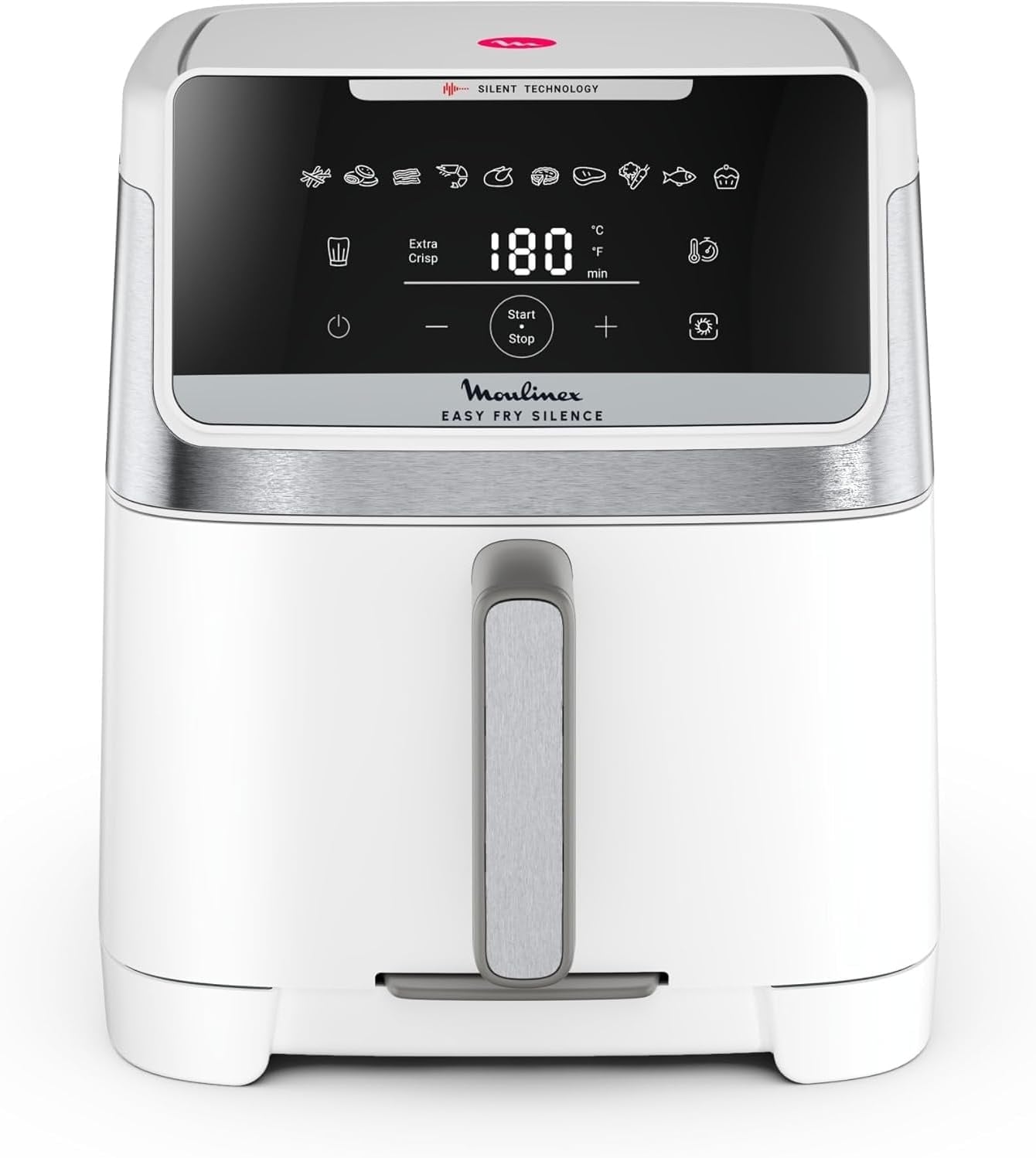 Moulinex Easy Fry Silence 7L, stille en compacte Air Fryer, tot 8 personen, afneembare voorkant, EZ8421F0
