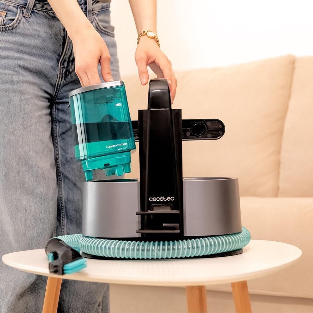 Cecotec Tapijt reiniger Conga 6000 Carpet&Spot Clean XL, 600 W, 14 kPa, 4 accessoires, reservoir voor schoon water 1500 ml en vuil 850 ml, actieradius 8 m, gemakkelijk te verwijderen