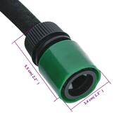 vidaXL Druppelslang 0,6'' 100 m rubber zwart