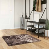 vidaXL Vloerkleedloper MARSA Zwart en Wit 100 x 100 cm