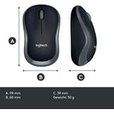 Logitech MK270 Draadloos Toetsenbord en Muiscombinatie voor Windows, Duitse QWERTZ indeling - Zwart