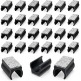 24 stuks 25 mm stoelglijders, vrijdragende stoelglijders, met een antislip oppervlak van geluidsabsorberend vilt, dat geluiden dempt en de vloer beschermt, zwart