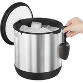 IJsblokjeshouder van 6,8 liter, met deksel en schep, roestvrij staal, BPA-vrij, dubbelwandig, geïsoleerd, voor cocktailbar en feestjes