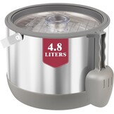 IJsblokjeshouder van 6,8 liter, met deksel en schep, roestvrij staal, BPA-vrij, dubbelwandig, geïsoleerd, voor cocktailbar en feestjes