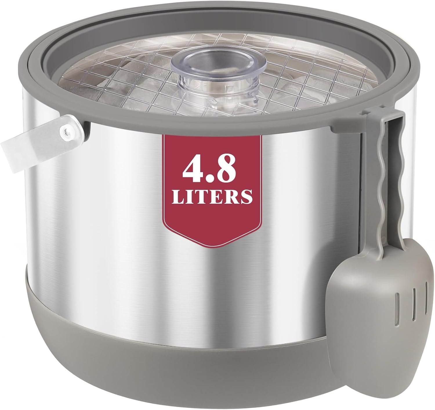 IJsblokjeshouder van 6,8 liter, met deksel en schep, roestvrij staal, BPA-vrij, dubbelwandig, geïsoleerd, voor cocktailbar en feestjes