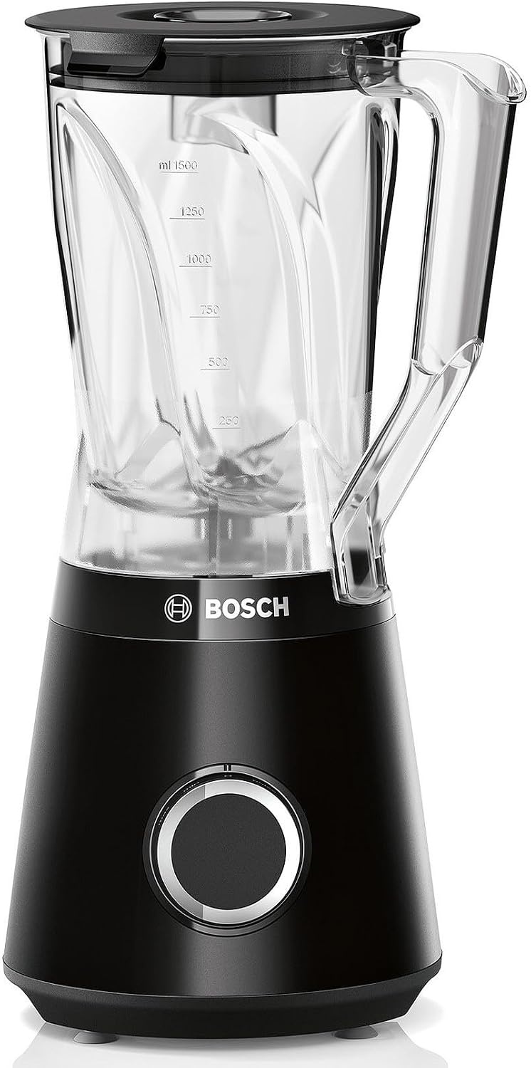 Bosch VitaPower Serie 4 Blender, ProPerformance systeem, 1200 Watt, roestvrijstalen messen, Tritan blenderkan, 2 snelheden en pulse functie, MMB6141B, zwart