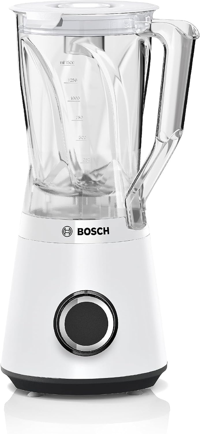 Bosch VitaPower Serie 4 Blender, ProPerformance systeem, 1200 Watt, roestvrijstalen messen, Tritan blenderkan, 2 snelheden en pulse functie, MMB6141B, zwart