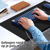SK Studio bureau-onderlegger met randbescherming, waterdicht polyurethaan, antislip onderlegger voor toetsenbord, pc, laptop en muis