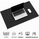 SK Studio bureau-onderlegger met randbescherming, waterdicht polyurethaan, antislip onderlegger voor toetsenbord, pc, laptop en muis