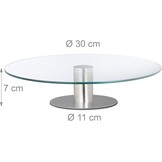 Relaxdays taartplateau, set van 2, draaibaar, Ø 30 cm, transparant
