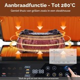 AMZCHEF 6-in-1 Contactgrill 2000W met Temperatuursensor - Clear Black