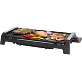 SENYA Elektrische grillplaat, 2200 W, steenlook, antiaanbaklaag, groot grilloppervlak voor 6 tot 8 personen, vetopvangbak, vaatwasmachinebestendig