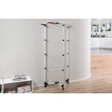 Vileda Mixer 4 torenwasrek, wasrek met 4 niveaus voor maximaal 4 wasladingen, flex-scharnier, oprolbaar, hoogte 1,64 m, 40 m lijnlengte, staal, comfortpakket