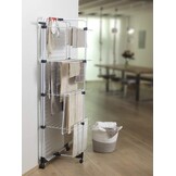 Vileda Mixer 4 torenwasrek, wasrek met 4 niveaus voor maximaal 4 wasladingen, flex-scharnier, oprolbaar, hoogte 1,64 m, 40 m lijnlengte, staal, comfortpakket