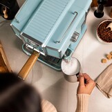 Cecotec Espressomachine Express Power Espresso 20 Tradizionale Light Blue, 1350 W, espresso en cappucicno, 20 bar en thermoblok, vaporizer, manometer, vintage design, inhoud 1,5 liter