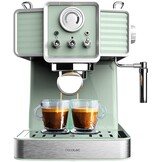 Cecotec Espressomachine Express Power Espresso 20 Tradizionale Light Blue, 1350 W, espresso en cappucicno, 20 bar en thermoblok, vaporizer, manometer, vintage design, inhoud 1,5 liter